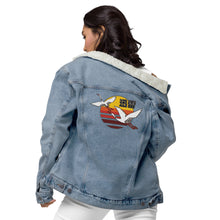 Load image into Gallery viewer, Jinrai Swan Sunset Denim Sherpa Jacket