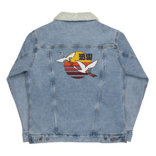 Load image into Gallery viewer, Jinrai Swan Sunset Denim Sherpa Jacket