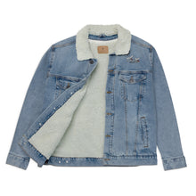 Load image into Gallery viewer, Jinrai Swan Sunset Denim Sherpa Jacket