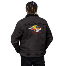 Load image into Gallery viewer, Jinrai Swan Sunset Denim Sherpa Jacket
